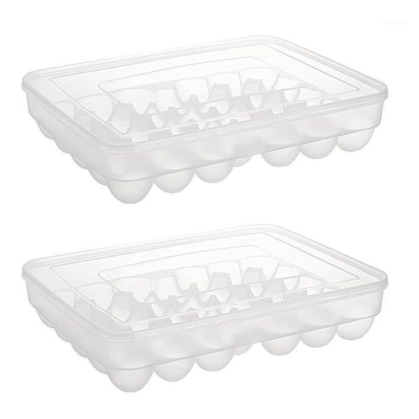 

storage bottles & jars refrigerator egg rack 68 grid malicious tray stackable container with lid 34 boxes (2 pieces)