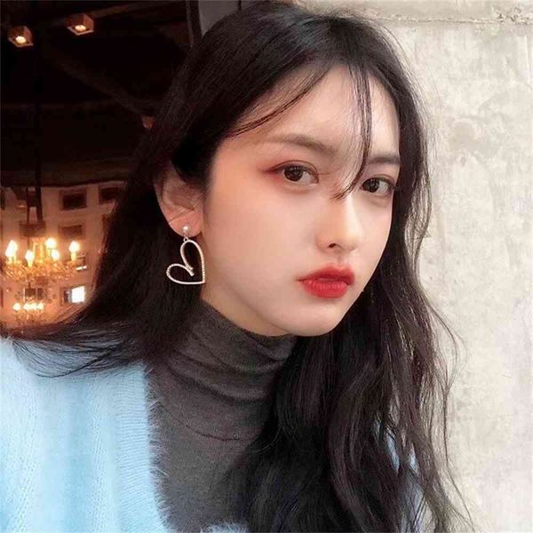 

2021 luxury designer jewelry pearl love earrings women's net red light luxury temperament, Silver