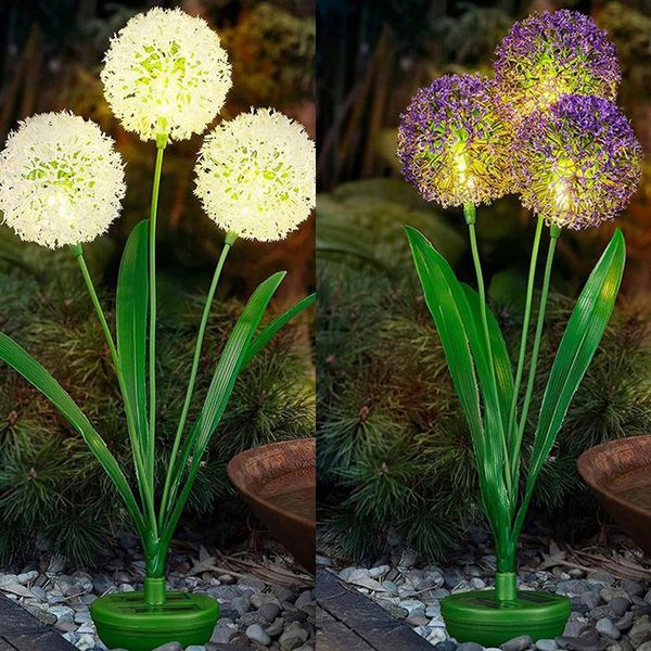 

lawn lamps creative solar flower ball light modern outdoor landscape led stake for garden courtyard decoration