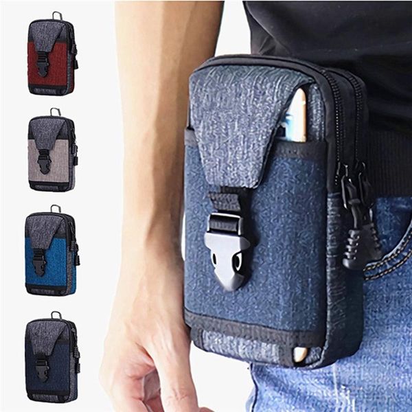 

waist pack men's casual bag travel purse waterproof belt zipper tactical outdoor sport fanny multifunction pack phone pocket