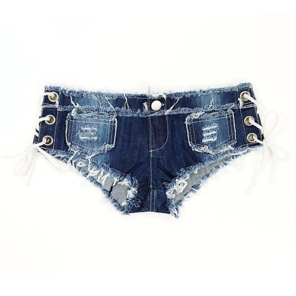 

feminine shorts jeans super mini 2021 s cintura european low waist nightclub party american lace nian summer women's, Blue