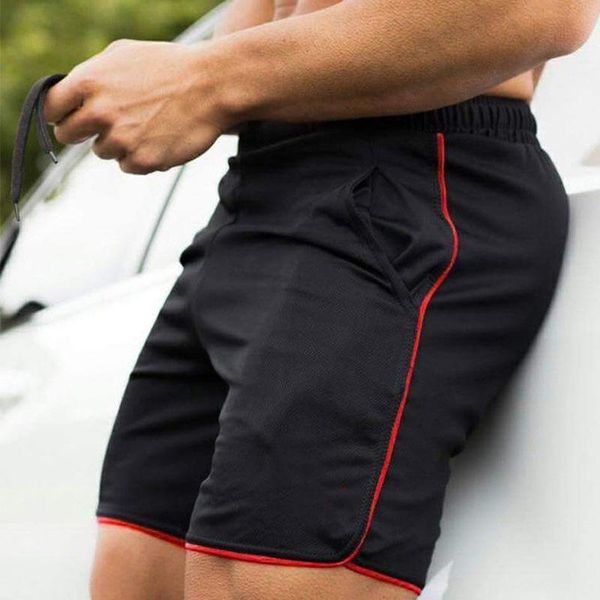 

men's pants running shorts men short jogging fitness quick dry mens gym training beach, Black