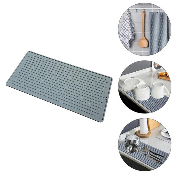 

mats & pads 1pc heat insulation placemat resistant pot plate mat table (grey)