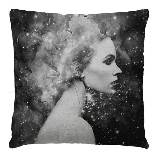 

high of design quality sense pillow cushion linen pillow case sofa cushion waist beautiful forest