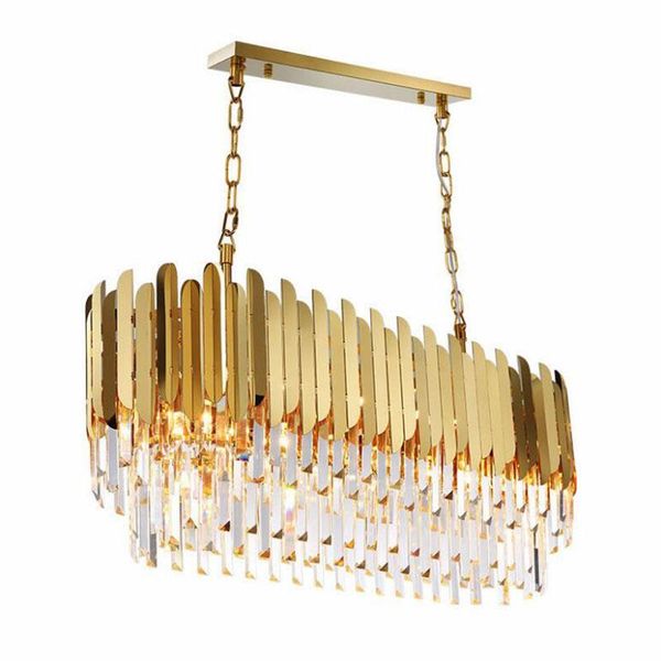

luxury modern led chandeliers rectangle lamp dining room chandeliers stainless steel kitchen gold hanging led fixtures