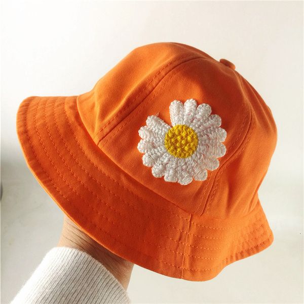 

spring and summer new children's daisy cartoon fisherman's hat men and women go out sun protection basin hat