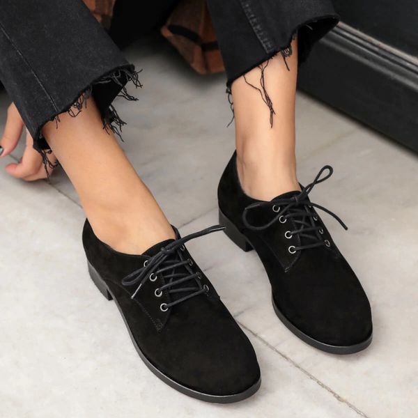 

gengibre 100% genuine oxford suede women's shoes ywdt, Black