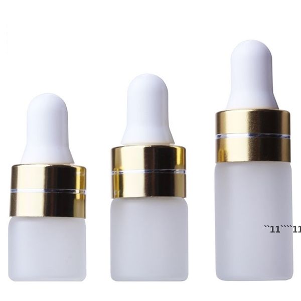 Mini flacone contagocce sottopacchetto in vetro Contenitori vuoti per glassa Trasparente 1ml 2ml 3ml Vasetti cosmetici all'aperto RRA10357