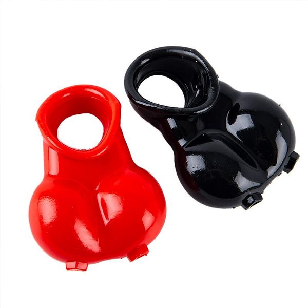 

cockrings male scrotum squeeze ring stretcher tpe enhancer delay chastity cage ball