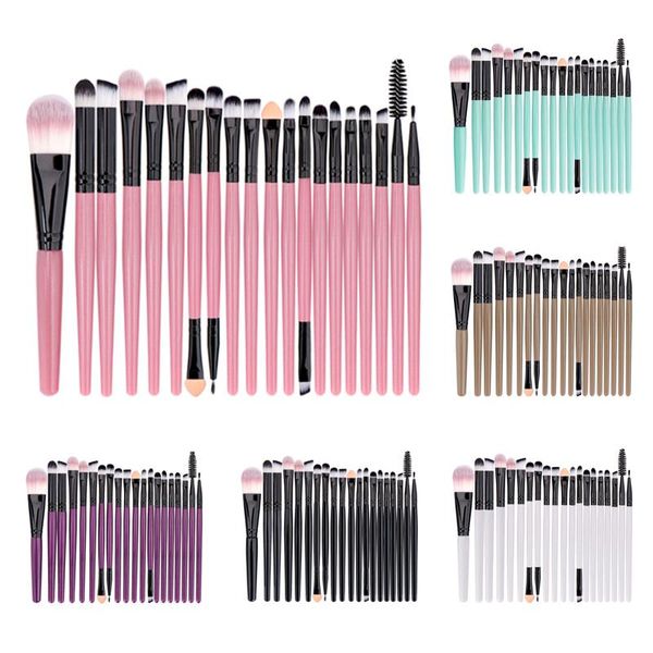 

20 pcs professional makeup brush kit cosmetict make up blush face tools women beauty foundation blush eyeshadow consealer