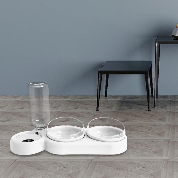 

dog bowls & feeders cat bowl set double food for wet and dry with automatic water bottle pet products kitten drinking feeding
