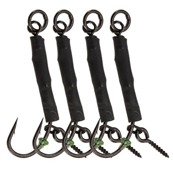 Pesca ganchos 4 pçs / set carpa de estilo europeu com parafuso durável FishHooks Portátil Ocean River Lake Tackle Acces