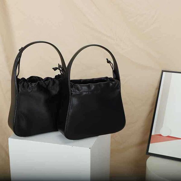 

net red leather women's bag silk satin bag single shoulder underarm bag cowhide minority hand held purse