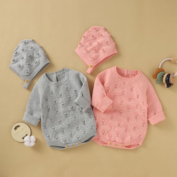 

clothing sets bobora born baby girl romper jumpsuit cotton ruffled bodysuit infant solid color clothes outfits with hat autumn, White