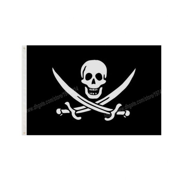 Bandeira do pirata de bar 90 x 150 cm 3 * 5FT filme dos desenhos animados banner feitos sob encomenda Buracos de metal furos ilhós interiores e exteriores podem ser personalizados