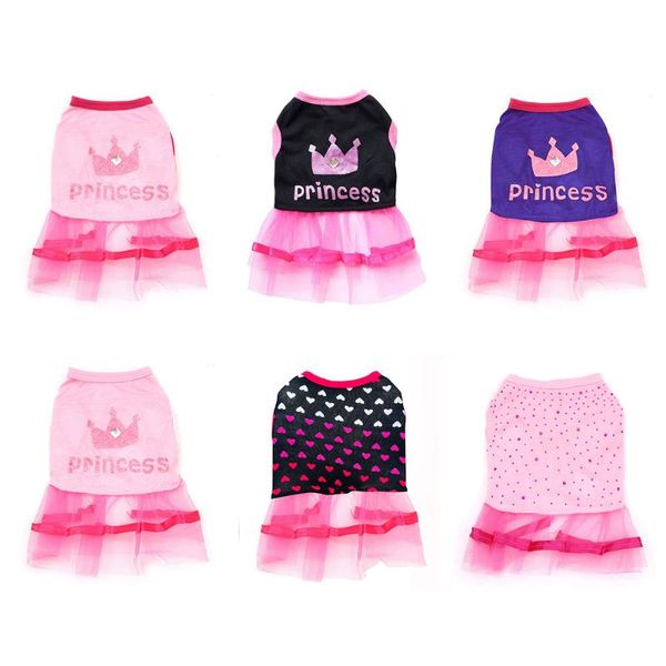 

dog apparel summer tulle princess pet dress pink girl clothes for small medium dogs chihuahua yorkie clothing cat costume puppy kitten skirt