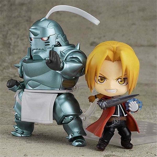 10 cm Fullmetal Alchemist Anime Figuren Alphonse Elric Spielzeug Edward Action Figura Sammlerstück Modell Puppe Dekoration 211108