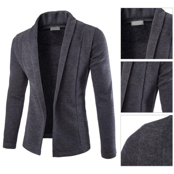 

men's suits & blazers business 2021 winter/autumn jacket long sleeve skin-friendly streetwear slim fit lapel warm men coat, White;black