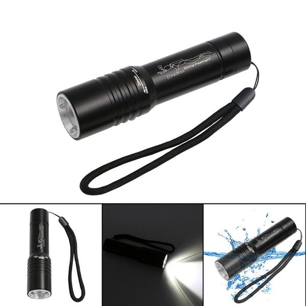 

diving torch underwater 60m diving fashlight waterproof lamp t6 led torch light focusing professional
