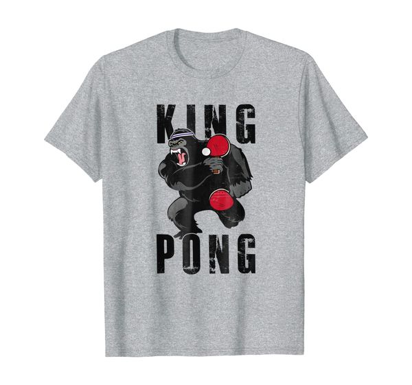 

vintage king pong - ping pong table tennis t-shirt, White;black