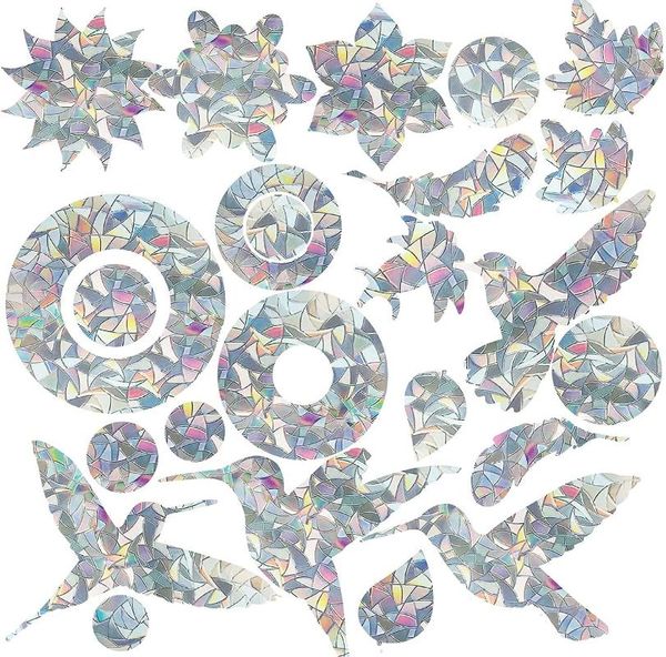 

window stickers 24pcs bird protection anti-impact sticker against sleep to prevent birds windows anti collision