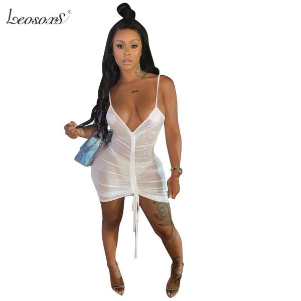 

casual dresses spring summer women dress party vestidos plus size mesh strap v neck bodycon, Black;gray