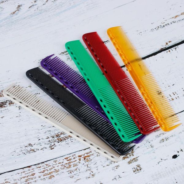 

hair brushes 1 pc professional anti-static salon flatcutting comb carbon hairdressing brush women styling tools, Silver