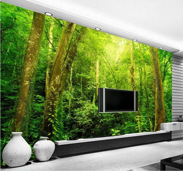 

wallpapers natural scenery 3d hd large wall mural forest po wallpaper living room landscape home improvement customized paper