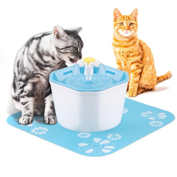 

cat bowls & feeders 1.6l automatic pet water fountain with electric usb dog mute drinker feeder bowl drinking dispenser