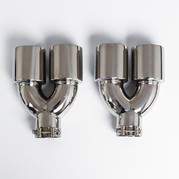

manifold & parts 304 stainless steel muffler tips exhaust y tip clamp double pair