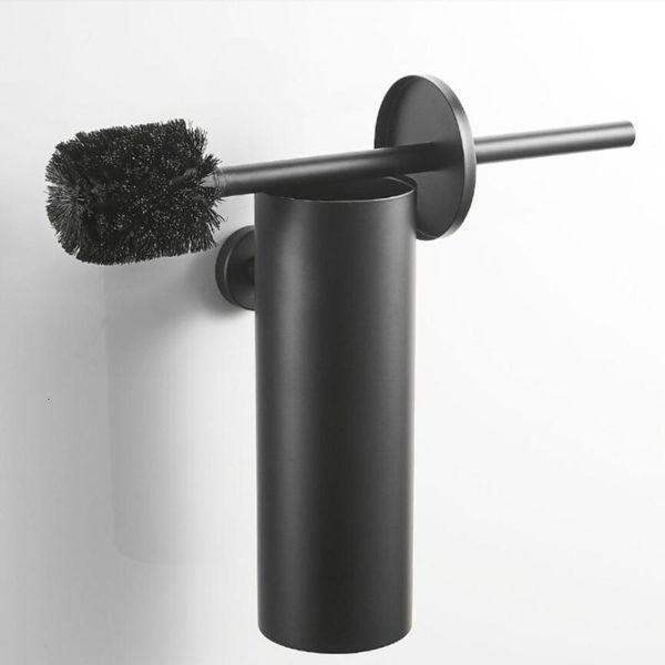 

2021 new with 304 stainless steel nickel/black bathroom toilet scrub cleaning brush holder set wall mounted utxa