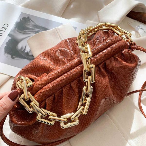

totes 2021 fashion pleated chain handbag brand versatile simple one shoulder bag cloud women dumpling hand