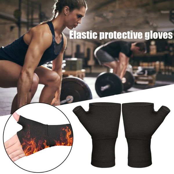 

wrist support 2pcs arthritis gloves compression sports protector hand pressure relief strap, Black;red
