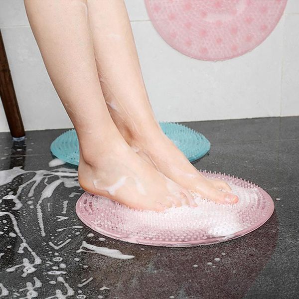 

bath mats mat on the floor silicone foot brush non-slip carpet soft suction cup bathroom rug accessories