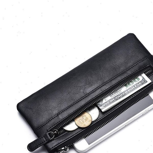 

high capacity fashion women wallets long pu leather wallet female double zipper clutch coin purse ladies wristlet, Red;black