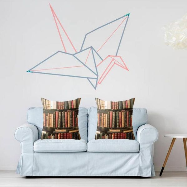 

cushion/decorative pillow 45*45cm retro books bookshelf series pillowcase office cover sofa car bedroom decorative waist case cushion chair