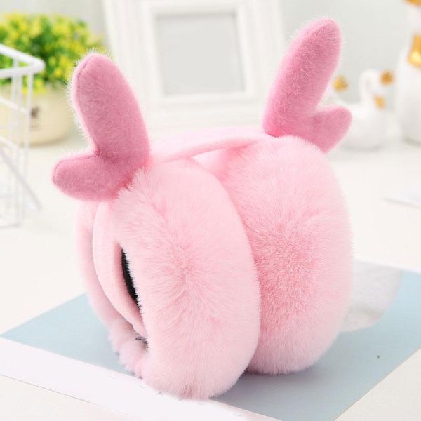 

ear muffs 2021 fashion women girls winter earmuffs soft fur warmers deer earlap plush est accessories, Blue;gray