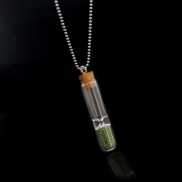 

pendant necklaces 2pcs hourglass bottle necklace wishing essential oil keep small for women, Silver
