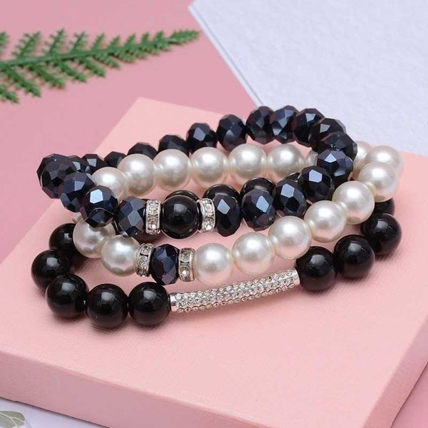 

danshui pearl bracelet for girl diy, Black