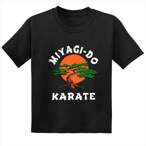 

cobra kai miyagi do karate print kids t shirt summer fashion casual children clothes baby boys girls short sleeve shirts, Blue