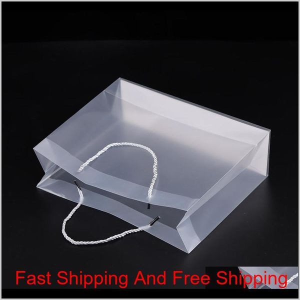 

8 size frosted pvc plastic gift bags with handles waterproof transparent pvc bag clear handbag party favors ba qyllbg my_home2010