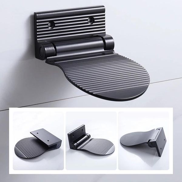 

bath mats wall-mounted aluninum bathroom pedal anti-slip safety foot rest shower for accessories