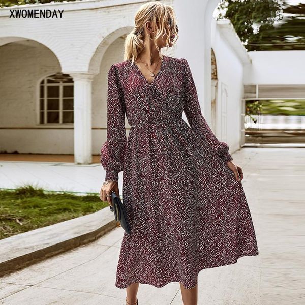 

casual dresses woman dress autumn winter vintage floral long sleeve elegant ladies black party 2021 fall trendy clothes for women, Black;gray