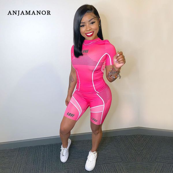 

sporty fashion two piece set and shorts casual matching sets women tracksuit active wear jumpsuit d41-ci28, White