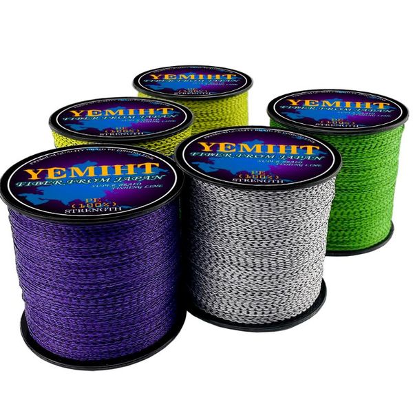 

braid line yemiht 300m 4 strands 10-80lb speckle braided fishing pe multilament lines wire smoother floating