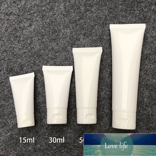 Flacone da 15 ml 30 ml 50 ml 100 ml Contenitore cosmetico vuoto da spremere con tappo a scatto in plastica Crema morbida Lozione Dentifricio Tubo ricaricabile