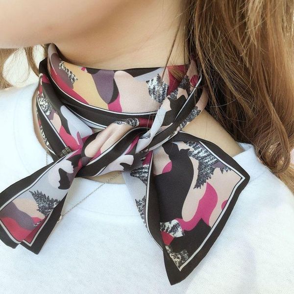 

scarves fashion women's scarf soft solid summer silk doodle, Blue;gray