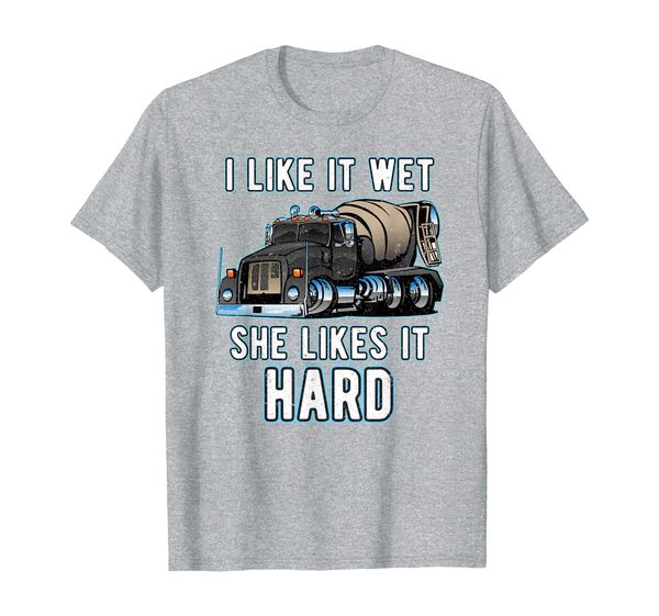 

funny concrete mixer - cement mixer truck driver gift t-shirt, White;black