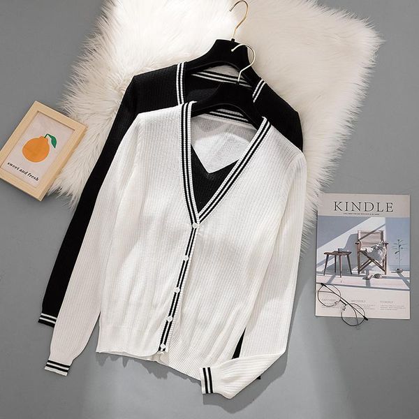 

women's knits & tees fat younger sister female 2021 autumn false v-neck sweater woman covered meat thin render unlined upper garment, White