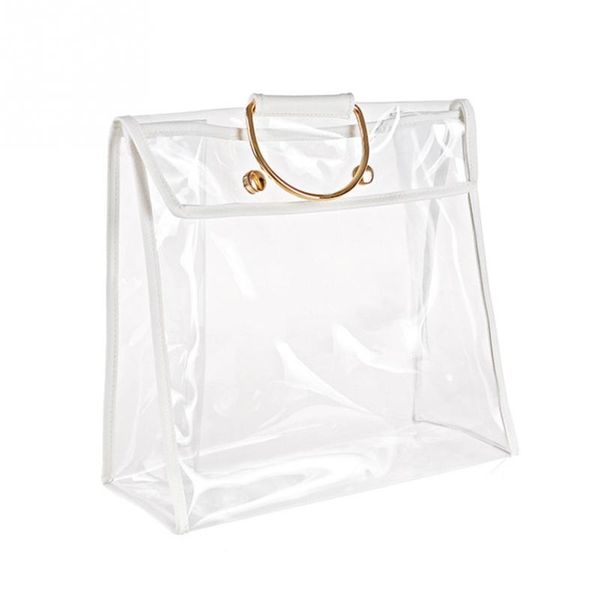 

storage bags prettyia practical ladies clear pvc bag handbag holder organizer hook hang wardrobe dustproof hanger handle